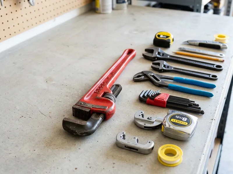 Professional plumbers in St. Charles, IL equipped with top-tier tools for residential and commercial plumbing services.
